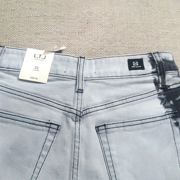 Letter To Juilet Los Angeles High waisted Jeans Shorts Gray nwt - Picture 6 of 8